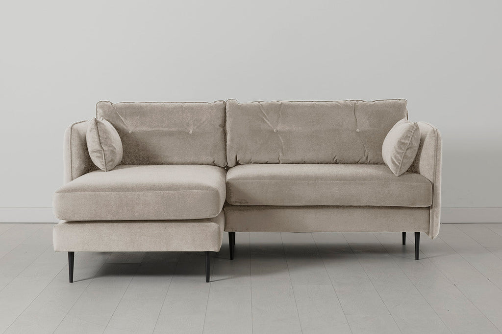 Modell 19 3-Sitzer Sofa mit linker Chaiselongue, Kreide