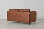 Modell 19 Zweisitzer-Sofa mit Ottomane, Kastanie