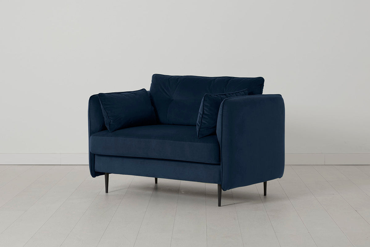 Modell 19 Zweisitzer-Sofa, Indigo