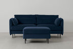 Modell 19 3-Sitzer Sofa mit Ottomane, Indigo
