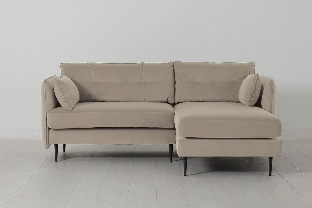 Modell 19 Dreisitzer-Sofa mit Recamiere rechts, Bone