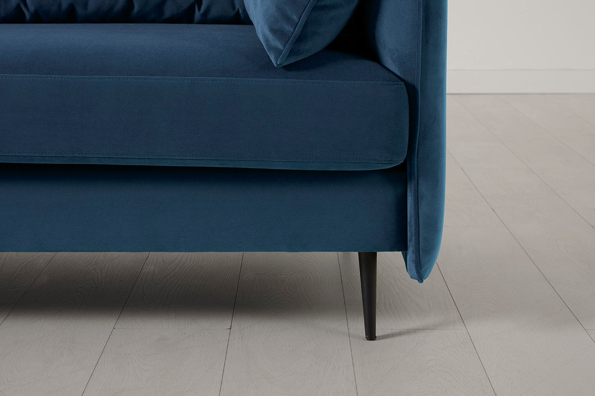 Modell 19 3-Sitzer Sofa mit rechter Chaiselongue, Petrol