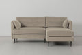 Modell 19 Dreisitzer-Sofa mit Recamiere rechts, Bone