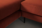 Modell 19 3-Sitzer Sofa mit linker Chaiselongue, Ziegelrot