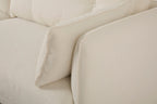 Modell 19 Zweisitzer-Sofa mit Ottomane, Elfenbein