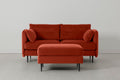 Modell 19 2-Sitzer Sofa mit Ottomane, Paprika