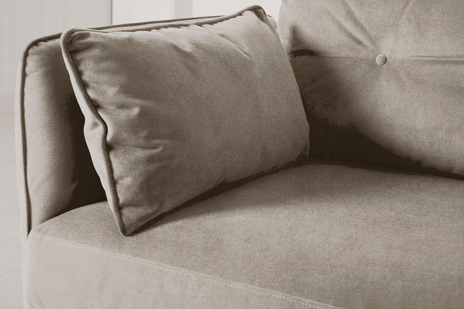 Modell 19 3-Sitzer Sofa mit linker Chaiselongue, Kreide