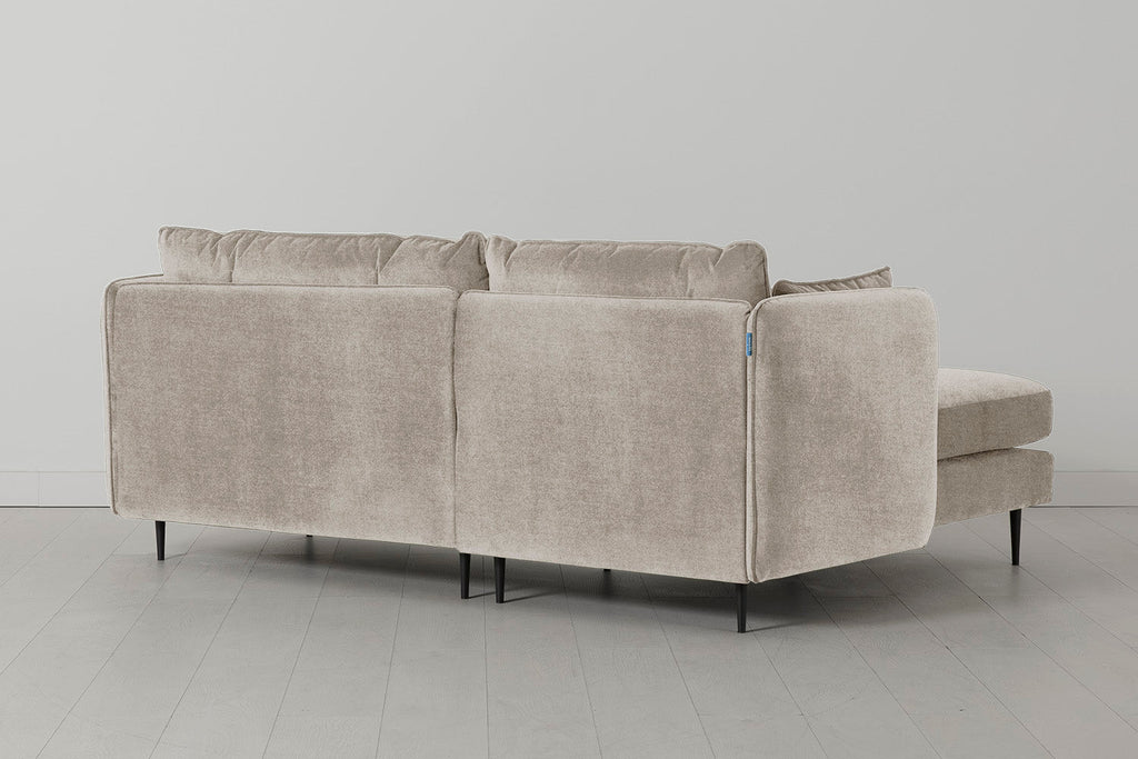Modell 19 3-Sitzer Sofa mit linker Chaiselongue, Kreide