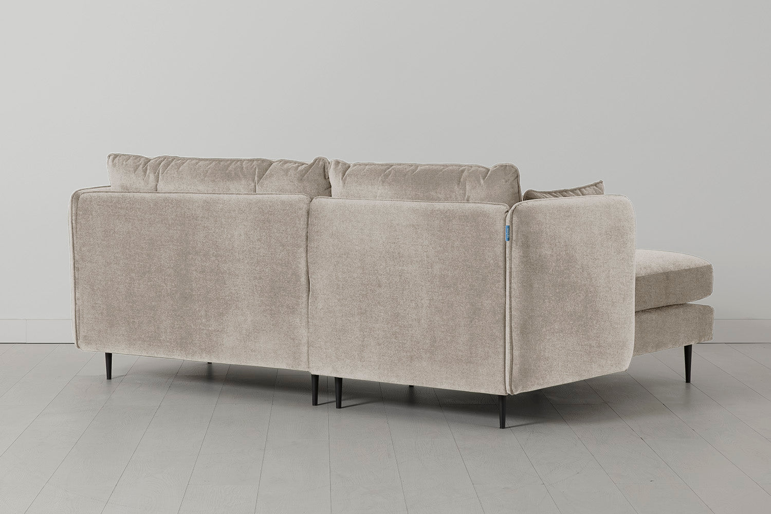 Modell 19 3-Sitzer Sofa mit linker Chaiselongue, Kreide