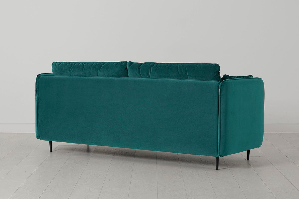 Modell 19 3-Sitzer-Sofa mit Ottoman, Kingfisher