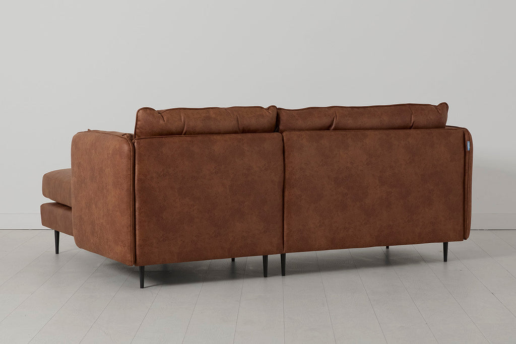 Modell 19 3-Sitzer Sofa mit rechter Chaiselongue, Kastanienbraun