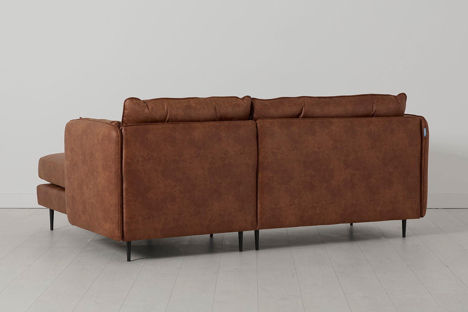 Modell 19 3-Sitzer Sofa mit rechter Chaiselongue, Kastanienbraun