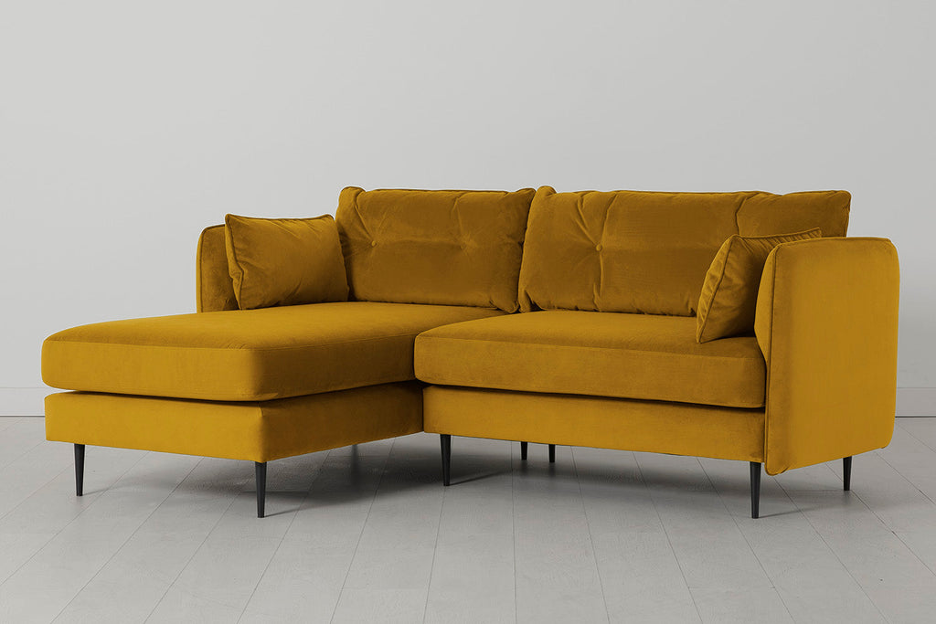 Modell 19 3-Sitzer Sofa mit linker Chaiselongue, Senf