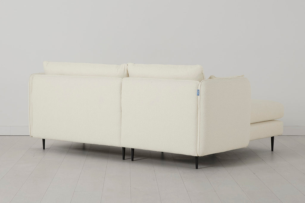 Modell 19 3-Sitzer Sofa mit linker Chaise, Elfenbein
