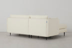 Modell 19 3-Sitzer Sofa mit linker Chaise, Elfenbein