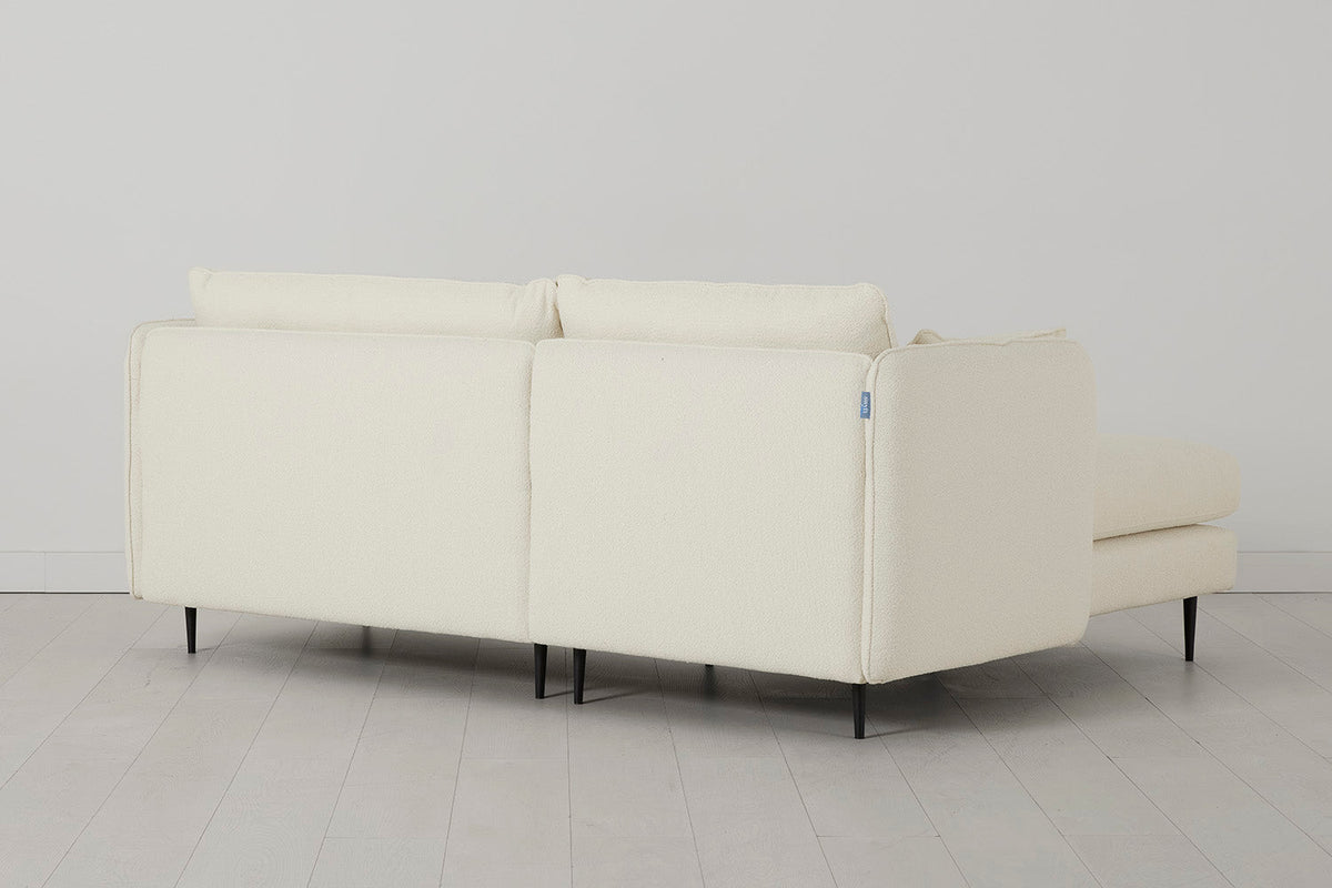 Modell 19 3-Sitzer Sofa mit linker Chaise, Elfenbein