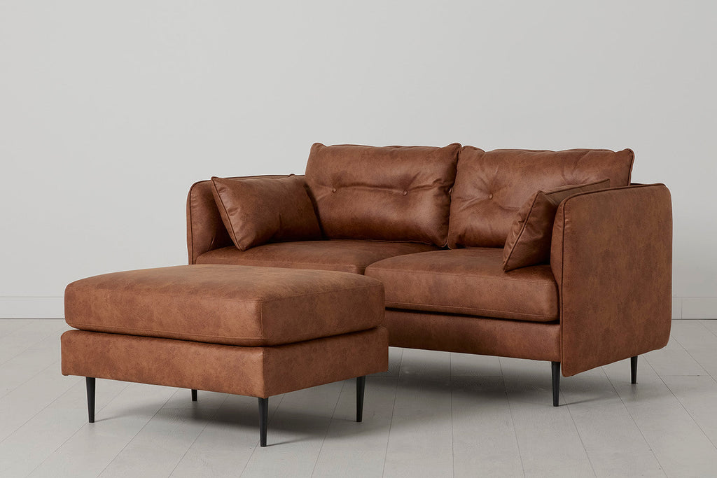 Modell 19 Zweisitzer-Sofa mit Ottomane, Kastanie