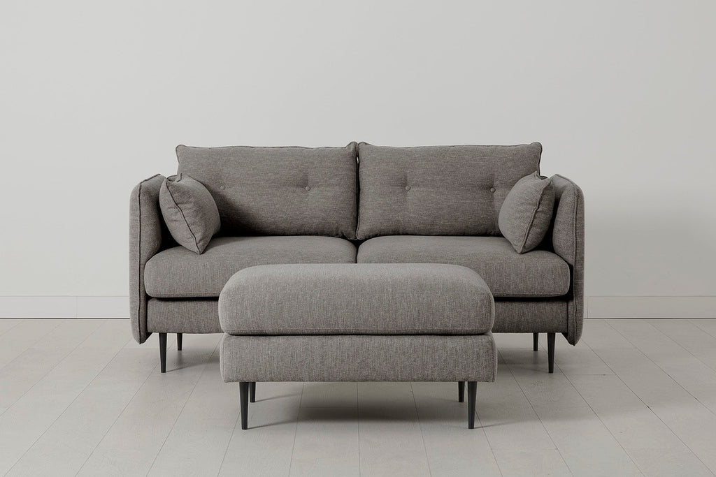 Modell 19 Zweisitzer-Sofa mit Ottomane, Shadow
