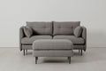 Modell 19 Zweisitzer-Sofa mit Ottomane, Shadow