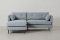 Modell 19 3-Sitzer Sofa mit linker Chaiselongue, Seaglass