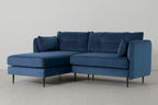 Modell 19 3-Sitzer Sofa mit linker Chaiselongue, Petrol