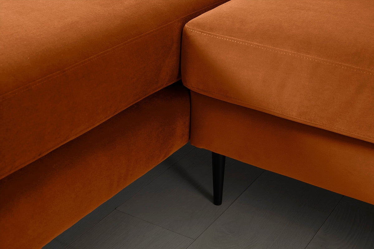 Modell 19 3-Sitzer Sofa mit linker Chaiselongue, Bronze