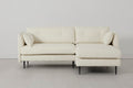 Modell 19, 3-Sitzer Sofa mit Recamiere rechts, Ivory