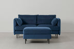 Modell 19 2-Sitzer Sofa mit Ottomane, Petrol