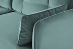 Modell 19 2-Sitzer Sofa mit Ottoman, Airforce
