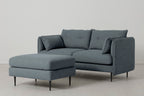 Modell 19 2-Sitzer-Sofa mit Ottomane, Marine