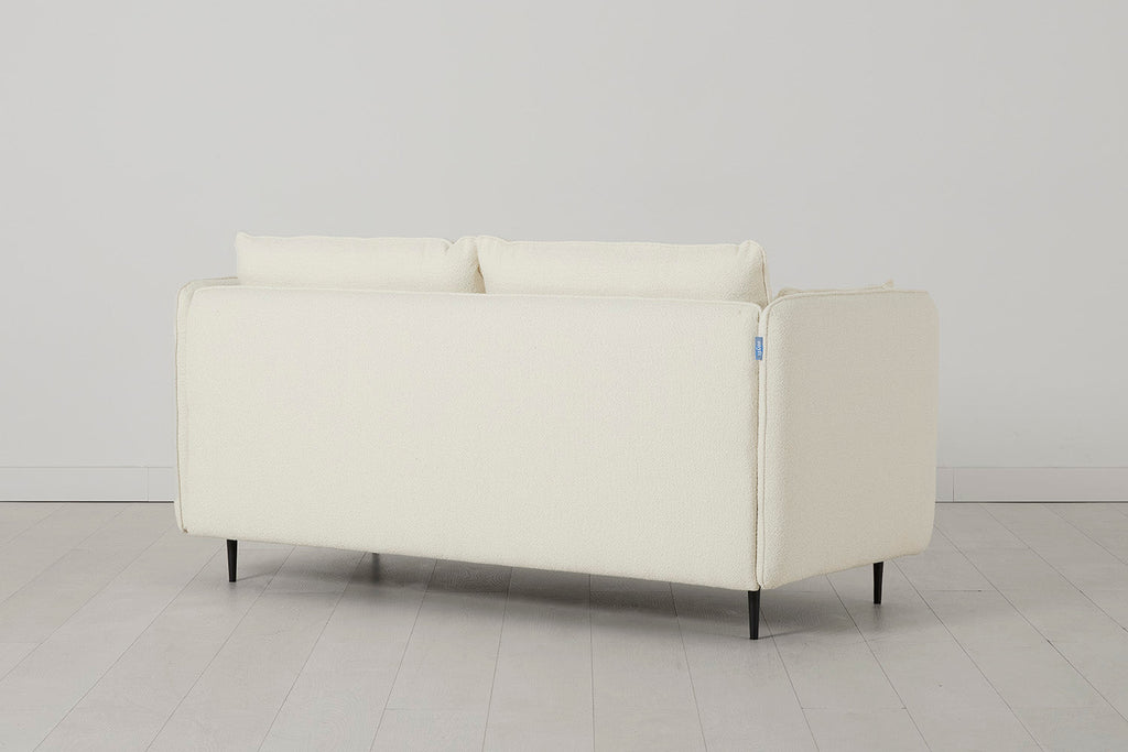 Modell 19 Zweisitzer-Sofa mit Ottomane, Elfenbein