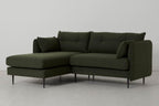 Modell 19 Dreisitzer Sofa mit linker Chaiselongue, Farn