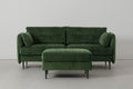 Modell 19 3-Sitzer-Sofa mit Ottomane, Konifergrün
