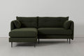 Modell 19 Dreisitzer Sofa mit linker Chaiselongue, Farn