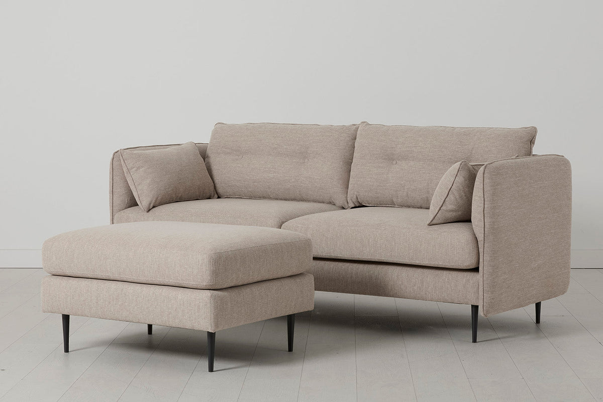 Modell 19 Dreisitzer-Sofa mit Ottomane, Pumice
