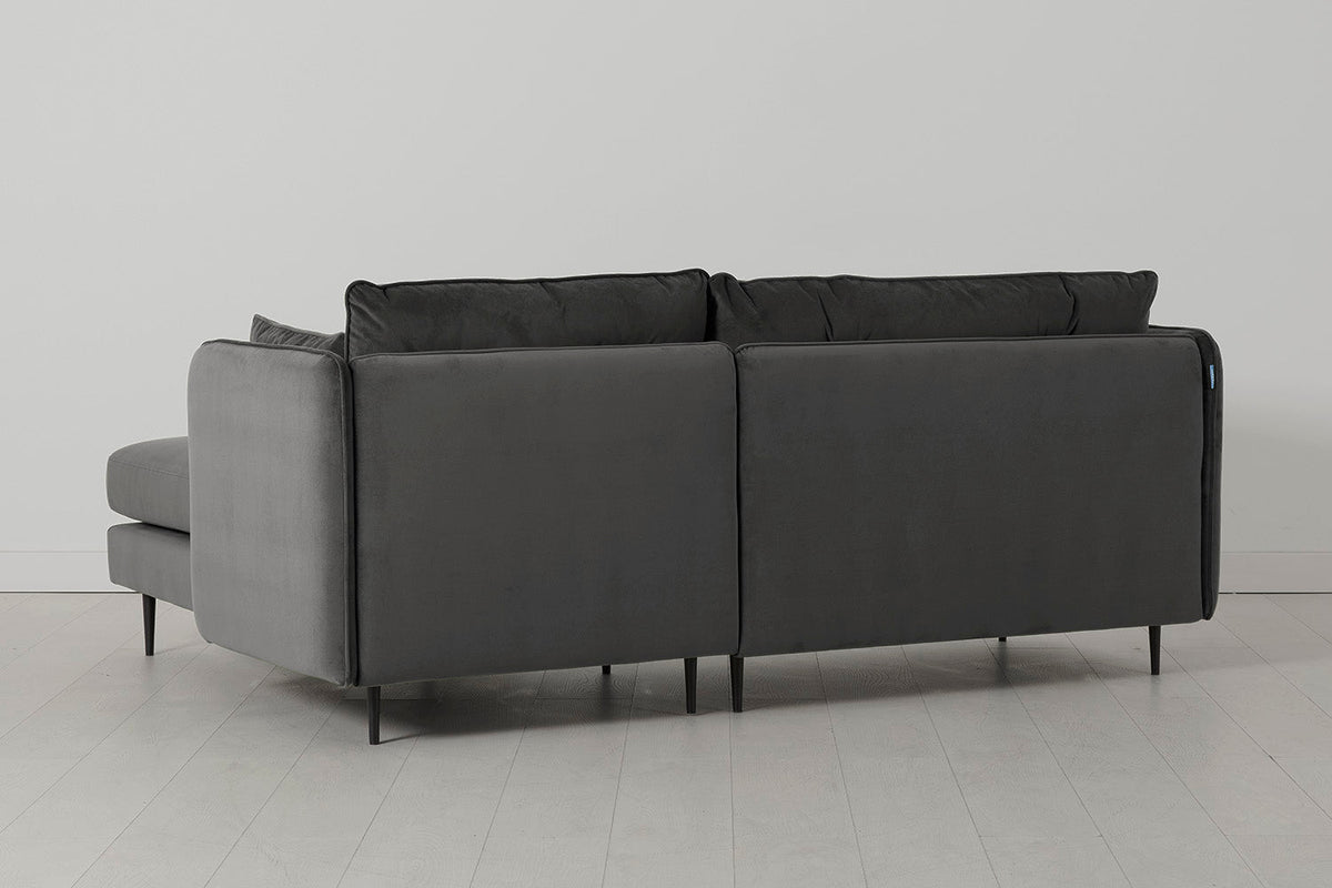 Modell 19 3-Sitzer Sofa mit rechter Chaiselongue, Anthrazit