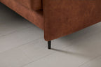 Modell 19 Zweisitzer-Sofa mit Ottomane, Kastanie